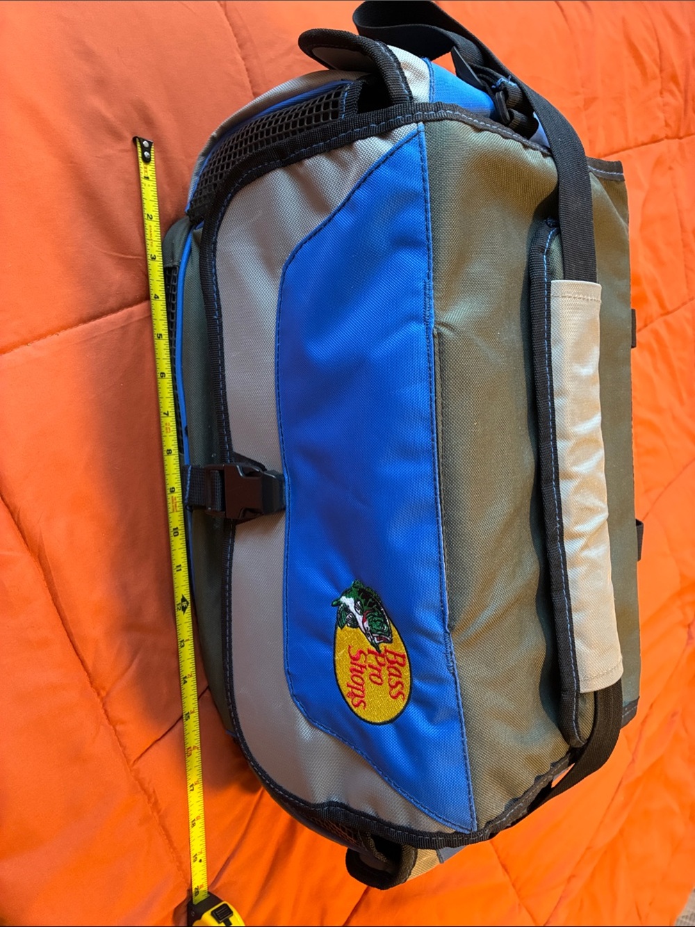 Bass Pro Shops Blue, Gray and Green Large Fishing Bag